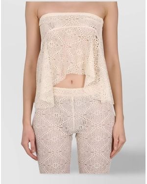 DSquared² Embroidered Cropped Blouse - Pink