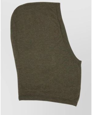 Rick Owens Knitted Hood Balaclava - Green