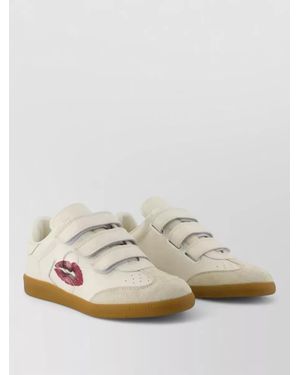 Isabel Marant Beth Leather Suede Trainers Smack Detail - Multicolour