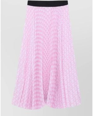 MSGM Pleated Midi Skirt - Pink