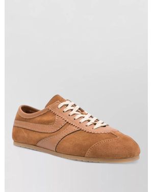 Dries Van Noten Leather Low-Top Trainers - Brown
