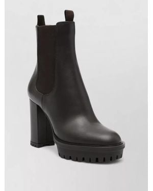 Gianvito Rossi Leather Ankle Boots - Black
