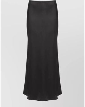 Loulou de Saison Silk High-Rise Midi Skirt - Black
