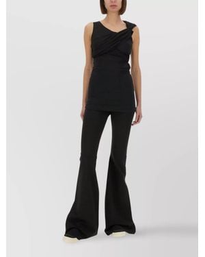 Rick Owens Sahara Draped Asymmetric Sleeveless Slim Fit - Black