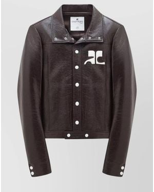 Courreges Faux-Leather Jacket - Black