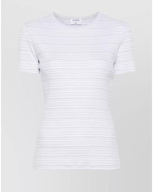 Filippa K Striped Fine-Ribbed Cotton T-Shirt - White