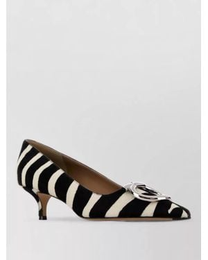 Ferragamo Leather Printed Court Shoes - Multicolour