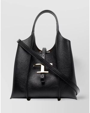 Tod's T Timeless Mini Leather Cross-Body Bag - Black