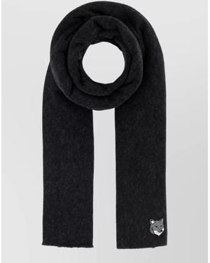 Maison Kitsuné Wool Scarf - Black