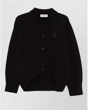 The Attico Cashmere Wool Cardigan - Black