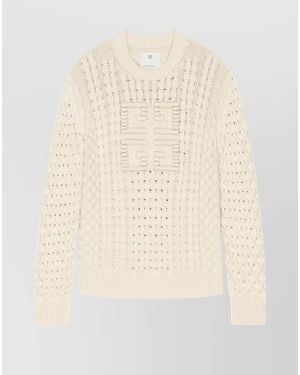 Givenchy Cable-Knit Cotton Crew-Neck Jumper - Natural