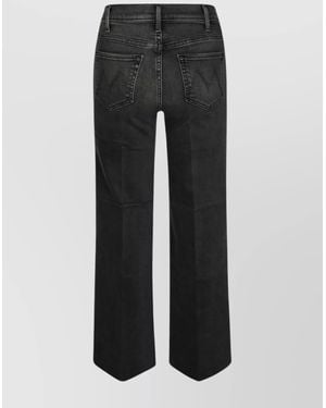 Mother The Roller Sneak Fray Pants - Black