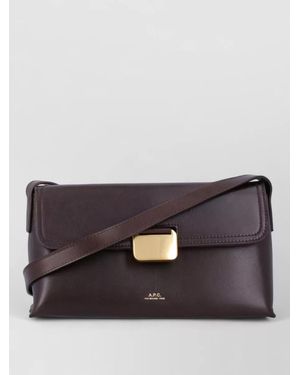 A.P.C. Small Leather Clutch Bag - Grey