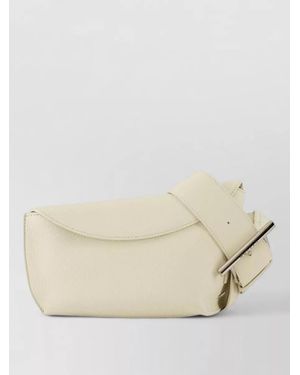 McQueen Leather Sling Bag Crossbody - Natural