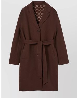 Gucci Reversible Gg Coat - Brown