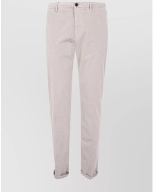 Incotex Slim-Fit Straight-Leg Trousers - Pink