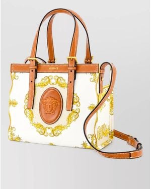Versace La Medusa Mini Leather Clutch Bag - Metallic