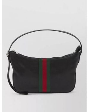 Gucci Lunetta Small Leather Crossbody Bag - Black