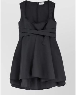 McQueen Taffeta Mini Dress - Black