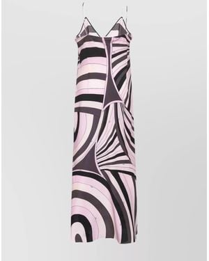 PUCCI Long Dress With Abstract Print And Straps - White