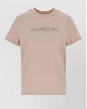 Moncler Cotton T-Shirt - Natural