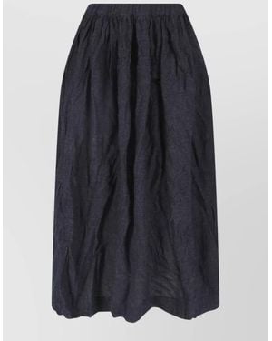 Daniela Gregis Wool Midi Skirt Full Silhouette - Blue