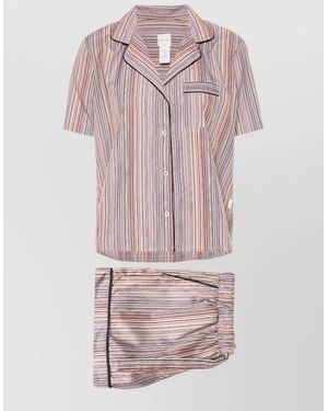 Paul Smith Short Sleeve Pyjama Set Signature - Pink