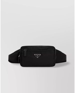 Prada Nylon And Leather Belt Bag - Black