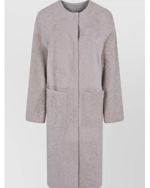 Blancha Shearling Coat - Grey
