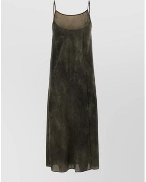Uma Wang Silk Midi Dress - Multicolour