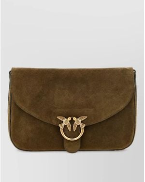Pinko Love Bag Medium Leather Clutch Bag - Brown