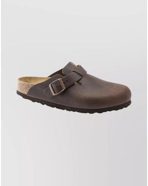 Birkenstock Mules With Seamless Upper And Cork Sole - Brown