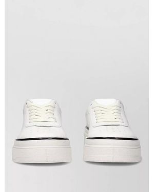 Jil Sander Leather Platform Low-Top Sneakers - White