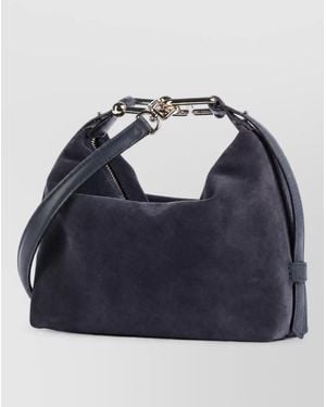 Furla Tonie Mini Leather Shoulder Bag - Blue