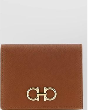 Ferragamo Leather Bi-Fold Wallet - Brown