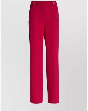 Giorgio Armani High-Rise Wide-Leg Pants - Red