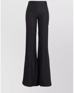 Jacquemus Flared Leg High Waist Pants - Black