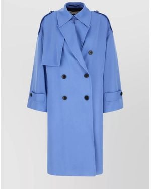 Dries Van Noten Double-Breasted Coat - Blue
