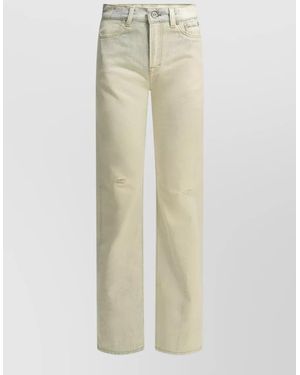Our Legacy Wata Cut Straight Leg Five Pocket Jeans - White