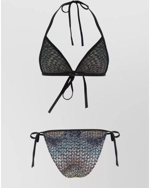Missoni Caperdoni Bikini Triangle Halterneck Glitter Finish - Multicolor