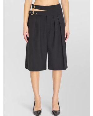 Chloé Bermuda Shorts With Double Belt - Black
