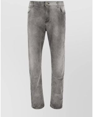 Balmain Regular-Fit Denim Straight-Leg Jeans - Gray