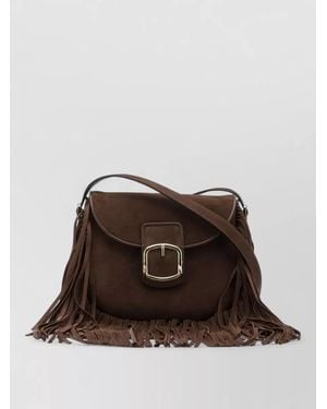 Santoni Calf Leather Small Crossbody Bag - Brown