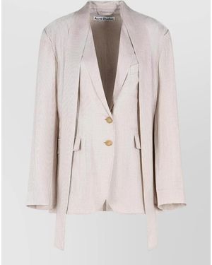 Acne Studios Cupro Suit Jacket - Natural