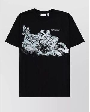 Off-White c/o Virgil Abloh Graphic Logo Crew Neck Short Sleeve T-Shirt - Black