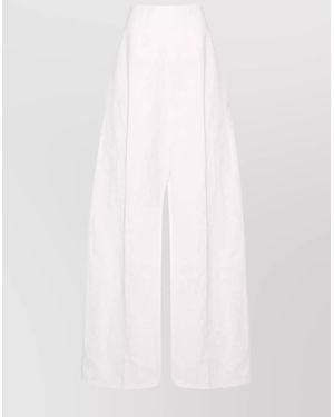 Sportmax High-Rise Wide-Leg Trousers - White