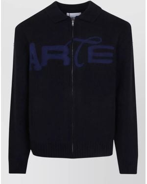 Arte' Wool Cardigan - Blue