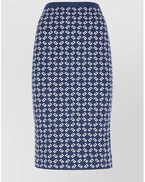 Givenchy Embroidered Skirt - Blue