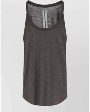 Rick Owens Silk Wool Tank Top - Grey