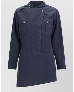 Isabel Marant Denim Asymmetric Shirt Dress - Blue